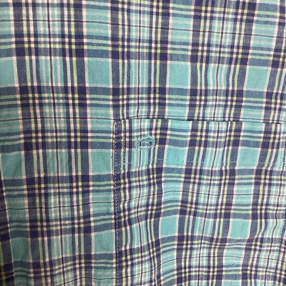 Mens Southern Tide Linen blend Plaid short sleeved button up 2XL - Picture 2 of 6